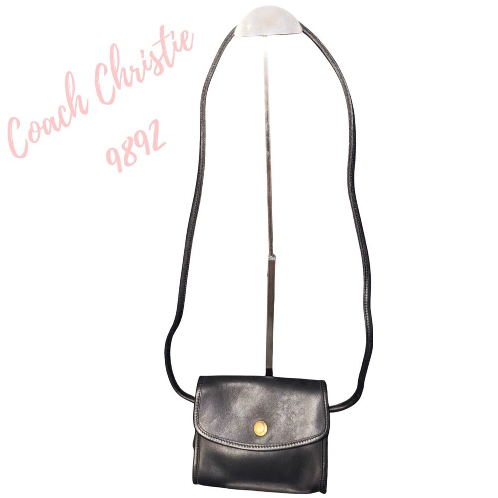 Vintage Black Coach Chrystie Crossbody, pre 1994